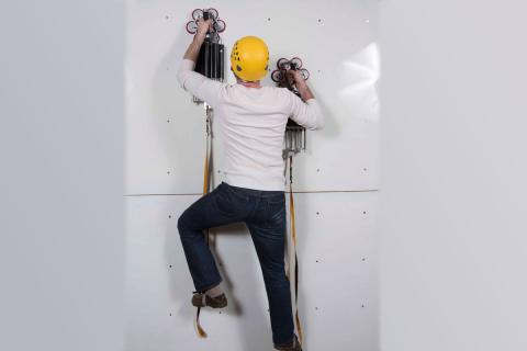 Draper's new wall-climbing system makes climbing glass and other challenging surfaces possible.