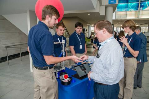 The UAH project provided high school students with the opportunity to develop a scientific payload for a spacecraft built by UAH college students. (Credit: University of Alabama at Huntsville)