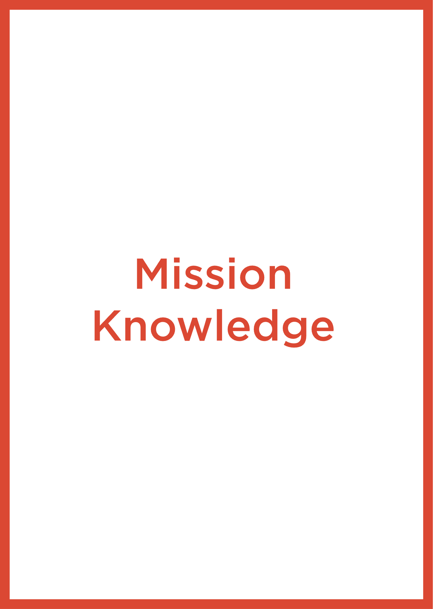 Mission Knowledge